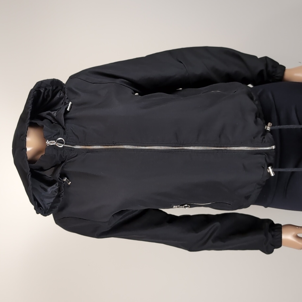 Suzy Shier Soft Shell Hooded Jacket Full Zip Drawstring Adjustable Spring - Picture 11 of 11